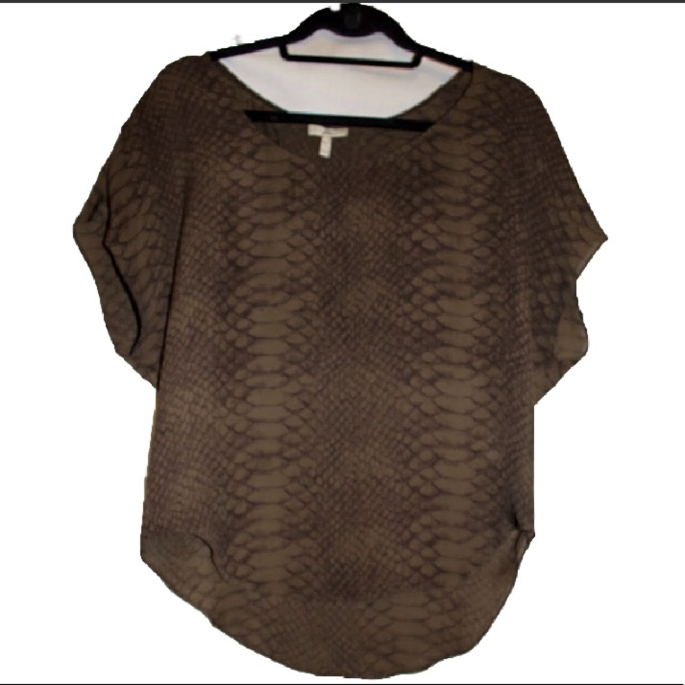 Joie Snakeskin Silk Blouse